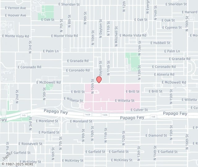 Location Map: 1010 E. Mcdowell Road Phoenix, AZ 85006